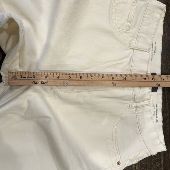 DL1961 Hepburn Wide Leg High Rise Vintage Ankle Jeans Eggshell 31 - Picture 5 of 7